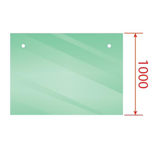 Panel 1000 x 1400mm (with H/R holes)